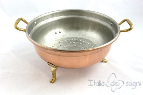 Handmade copper strainer