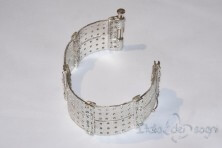 Bracciale Piceno in argento a piastre forate