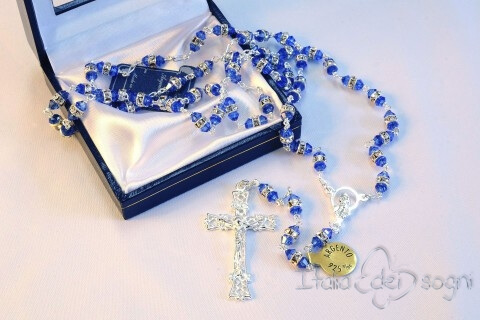 Rosary in Silver and Swarovski