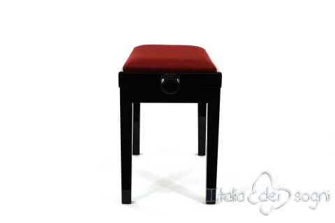 Tabouret de piano « Rossini» - velours bordeaux