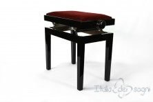 Tabouret de piano « Rossini» - velours bordeaux