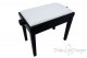 Small Bench for Piano “Rossini” - real leather white