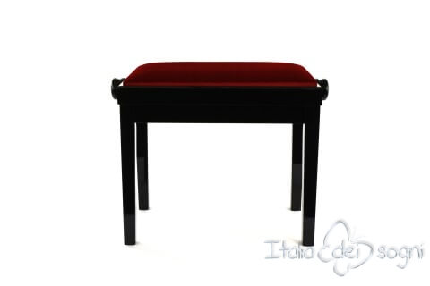 Tabouret de piano « Rossini» - velours rouge