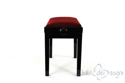 Tabouret de piano « Rossini» - velours rouge