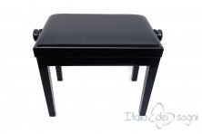 Tabouret de piano « Rossini» - veritable cuir noir