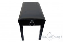 Tabouret de piano « Rossini» - veritable cuir noir