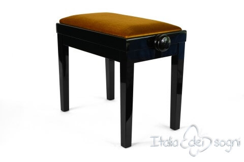 Tabouret de piano « Rossini» - velours d'or