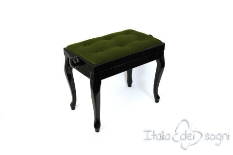 Tabouret de piano « Vivaldi» - velours vert