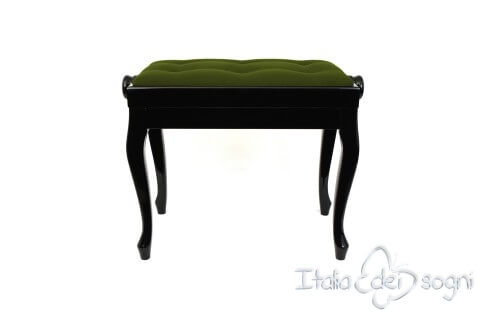 Tabouret de piano « Vivaldi» - velours vert