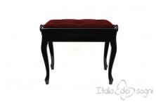 Tabouret de piano « Vivaldi» - velours rouge