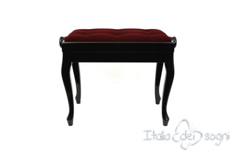 Small Bench for Piano “Vivaldi” - red velvet