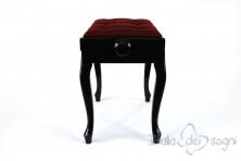 Tabouret de piano « Vivaldi» - velours rouge