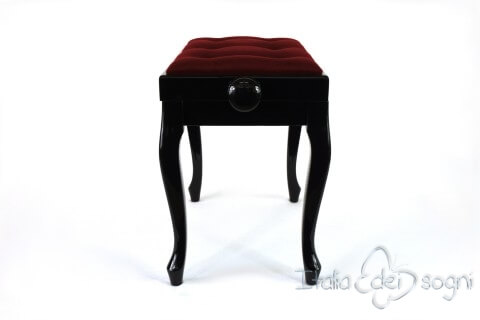 Small Bench for Piano “Vivaldi” - red velvet