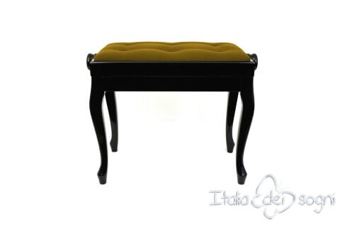 Small Bench for Piano “Vivaldi” - gold velvet