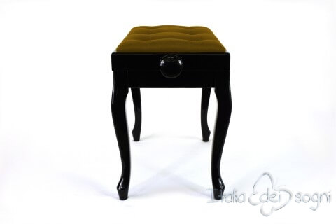 Small Bench for Piano “Vivaldi” - gold velvet