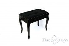 Tabouret de piano « Vivaldi» - velours noir