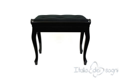 Tabouret de piano « Vivaldi» - velours noir