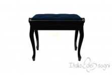 Tabouret de piano « Vivaldi» - velours blue