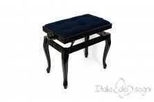 Tabouret de piano « Vivaldi» - velours blue