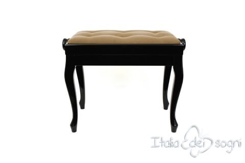 Tabouret de piano « Vivaldi» - velours beige