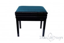 Tabouret de piano « Verdi» - velours bleu clair