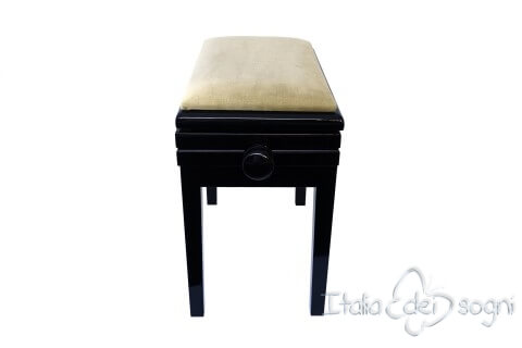 Small Bench for Piano “Verdi” - beige velvet