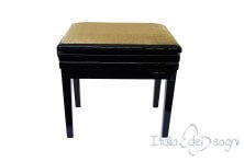 Tabouret de piano « Verdi» - velours noisette