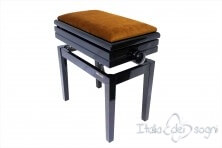 Tabouret de piano « Verdi» - velours d'or