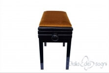 Tabouret de piano « Verdi» - velours d'or