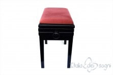 Tabouret de piano « Verdi» - velours rose