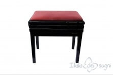 Tabouret de piano « Verdi» - velours rose