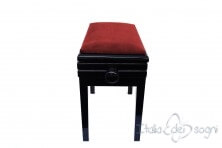 Tabouret de piano « Verdi» - velours rouge