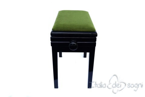 Tabouret de piano « Verdi» - velours vert