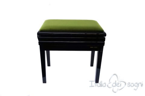 Tabouret de piano « Verdi» - velours vert