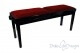 Tabouret de piano double « Mascagni» - velours rouge