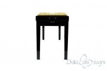 Tabouret de piano double « Mascagni» - velours noisette