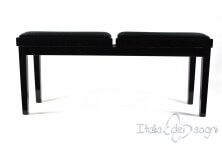 Tabouret de piano double « Mascagni» - velours noir