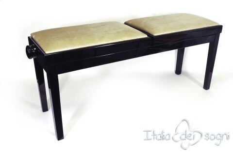 Bench for Piano “Mascagni” - beige velvet