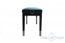 Tabouret de piano double « Mascagni» - velours bleu clair