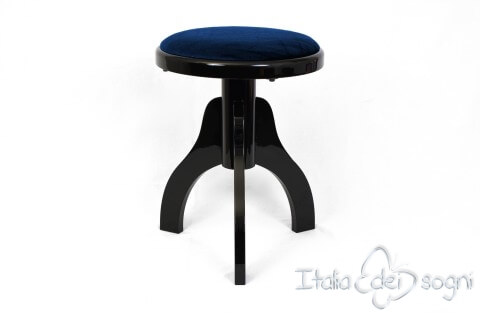 Hocker "Tartini" - Samt blauem 