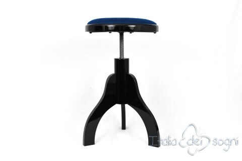 Hocker "Tartini" - Samt blauem 