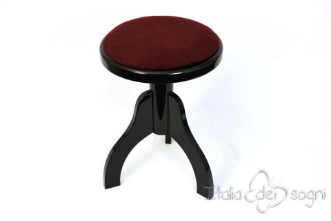 Hocker "Tartini" - Samt bordeaux