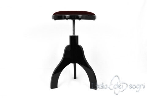 Hocker "Tartini" - Samt bordeaux