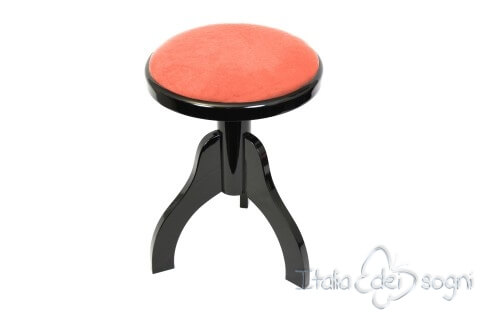 Tabouret pour harpes «Tartini» - velours rose