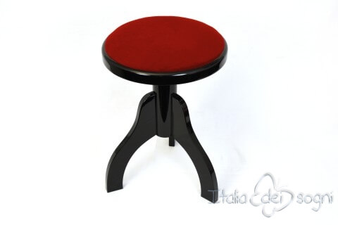 Tabouret pour harpes «Tartini» - velours rouge