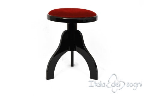 Hocker "Tartini" - rotem Samt