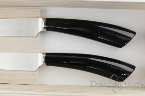 Rustikales Steakmesser-Set nero