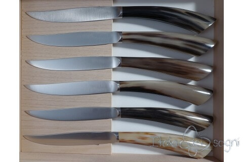 6 coltelli bistecca nobile bue