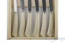 6 piece Noble steak knives, ivory