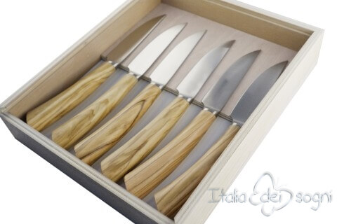 Set 6 couteaux de table inox Trattoria Gnali Bacicio